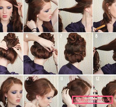 Tvorba večerných účesov vlastnými rukami - top 8 styling na večer