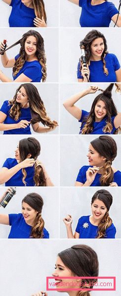 Tvorba večerných účesov vlastnými rukami - top 8 styling na večer