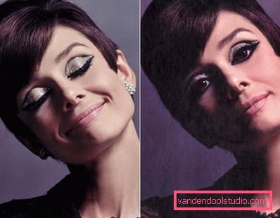 audrey hepburn s jasným očný make-up audrey hepburn s jasným očný make-up