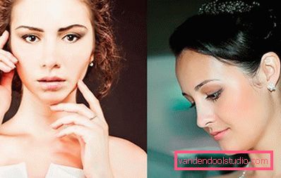 svadobný make-up pre hnedé oči